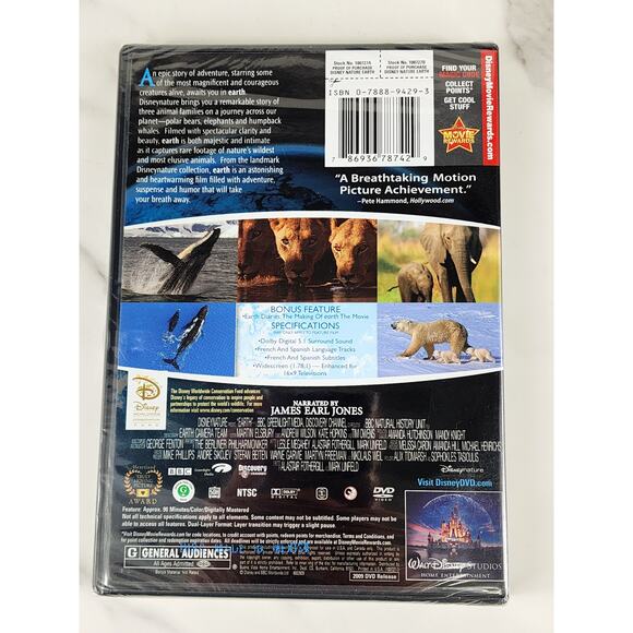Movie Disney Earth DVD New Sealed James Earl Jones 2009 Dolby Digital - Picture 4 of 10